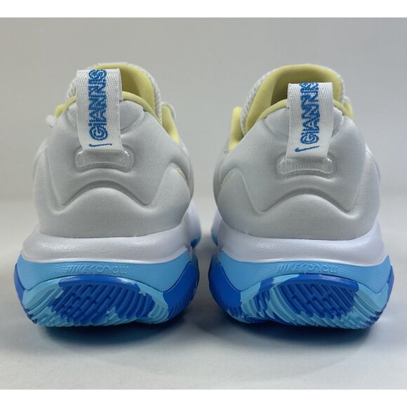 Nike Giannis Immortality 3 Mens White Blue Yellow Shoes Basketball DZ7533-101 - Picture 7 of 10